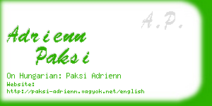 adrienn paksi business card